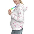 thumbnail image 2 of Daiia Breast Cancer Awareness (4) Pattern Women's Fashion Hoodies & Sweatshirts with Kangaroo Pocket Hooded Sweatshirt with Eye-catching Drawstrings-XX-Large, 2 of 7