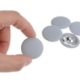 thumbnail image 4 of Unique Bargains 10pcs 40L Fabric Cloth Covered Button 25mm Round Metal Shank Sewing Buttons for Suits Dress Blouses, Light Blue, 4 of 5