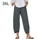 thumbnail image 1 of Mujer Pantalones Bolsillo Noveno Pantalones Pantalones deportivos holgados de pierna ancha, Gris, XXXL Eigraketly AP002213-13, 1 of 5