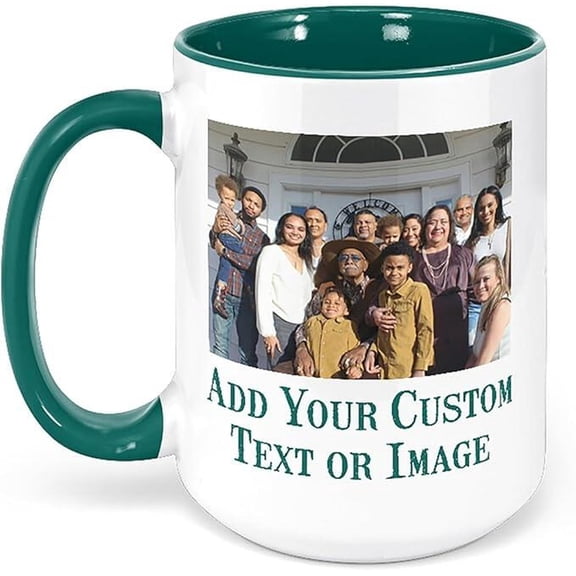 Personalized Coffee Mug, Custom Photo Text 15Oz Ceramic Mug, Customized Picture Name Tea Cup, Bekilab Ceramic Coffee Mug, 11oz 15oz Gift