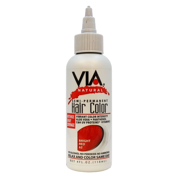 Via Natural Hair Color 62 Bright Red 4 Oz.