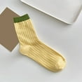thumbnail image 4 of MZXELPRJD No Show Socks Womens Medium Tube Socks Summer Thin Color Contrast Socks Summer Stockings, Women Socks Yellow, 4 of 4