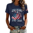thumbnail image 3 of 250th Anniversary USA Shirt Women American Flag T-Shirt We the People 250 Years of Freedom Tops 1776-2026 4th of July Shirts, 3 of 4