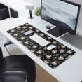 thumbnail image 2 of Long Mouse Pads for Desk,Black Cartoon Unicorn Flower Leaf Desk Mats on Top Of Desks, Desk Mouse Pad Extra Large with 3mm Non-Slip Base and Stitched Edge for Gaming,Work,Home 31.5"x11.8", 2 of 5