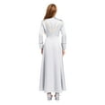 thumbnail image 3 of iiniim Womens Church Robe Gown Priest Long Sleeves Maxi Dress Halloween Costumes White L, 3 of 7