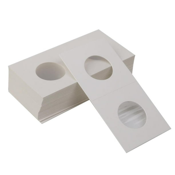 50 paquetes de fundas de cartón para monedas, fundas para monedas, bolsillos, regalos, color blanco 35mm