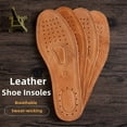 thumbnail image 3 of TELOLY Genuine Leather Insole for Shoes Men Women Comfortable Deodorant Casual Leather Orthopedic Feet Quality Cowhide Flats Shoe Sole Brown Eu38, 3 of 7