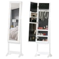 thumbnail image 1 of Lighted Jewelry Cabinet Mirrored Armoire Organizer Free Standing Storage for Necklaces Bracelets Rings Earrings Adjustable, 1 of 6