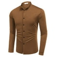 thumbnail image 3 of COOFANDY Men's Long Sleeve Button Up Dress Shirts - Athletic Fitted Slim Fit, 3 of 9