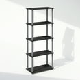 thumbnail image 3 of Furinno Turn-N-Tube 5-Tier Multipurpose Compact Display Rack, Shelving Unit, Bookcase, Black/Grey, 3 of 6