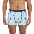 thumbnail image 1 of Balery Syringe And Red Cross Calzoncillos bóxer para hombre, ropa interior de algodón suave y transpirable con cinturilla de nailon-Large, 1 of 5