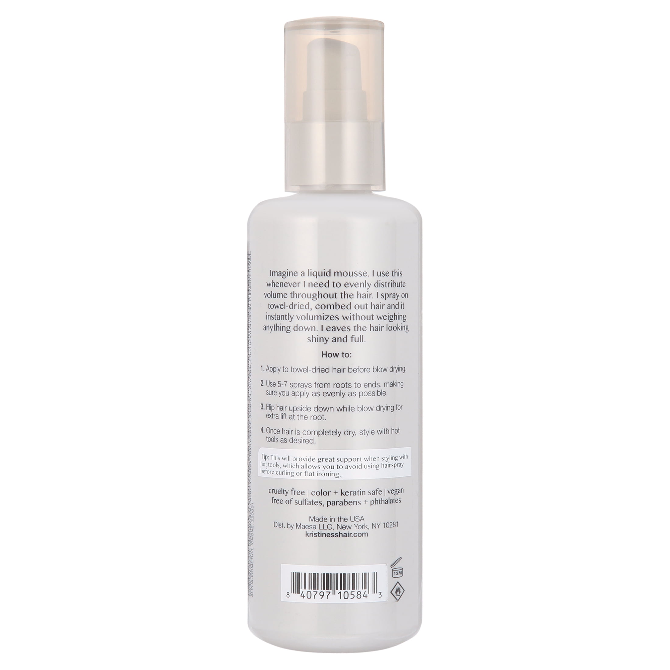 Kristin Ess Hair Instant Lift Thickening Spray for Volume + Fullness, Hair Thickening Spray, Lasting Style Support, 8.45oz