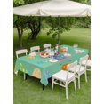 thumbnail image 3 of Outdoor Tablecloth with Umbrella Hole and Zipper, Spring Easter Rectangle Table Cloth 52x70 Inch Waterproof Tablecloth, Bunny Colorful Eggs Floral Green Picnic Table Cover for Patio Camping, 3 of 7