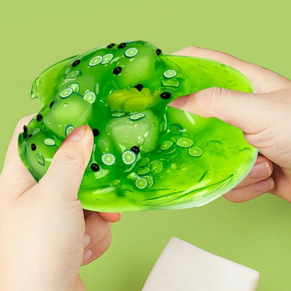 70ml Fruit Scented Crystal Slime Toy for DIY and Sensory Play, Stretchy and Non-Hardening, Cotton Puree Material, Includes Tools, Great for Stress Relief and Creative Crafting,Fidget Toy