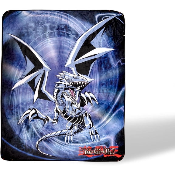 Blue-Eyes White Dragon Fleece Throw Blanket | 45 x 60 Inches
