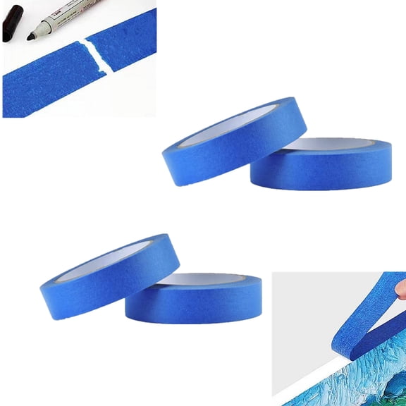 Painters Tape 1 Inch Wide, 4-Pack Blue Tape for General Purpose Use, 1 Inch X 50 Yards X 4 Rolls, 200 Yards in Total
