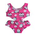 thumbnail image 1 of Maillot de Bain une-Pièce pour Bébé Fille, Imprimé Crème Glacée, Bikini, Tenue de Plage, Été, Rose Rouge, 1 of 6