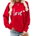 thumbnail image 4 of VILOVE Women Valentine's Day Love Heart Graphic Sweatshirts Crew Neck Long Sleeve Pullover Casual Blouse Tops, 4 of 9
