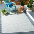 thumbnail image 3 of SAFAVIEH Martha Stewart Hampton Diamond Indoor/Outdoor Area Rug, Aqua, 6'5" x 6'5" Square, 3 of 7