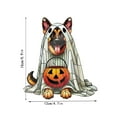 thumbnail image 3 of Halloween Stained Acrylic Window Hanging - Cute Dog Wall Decoration, Acrylic Halloween Ghost Dog with Pumpkin Gothic Decorations for Home, Tavern (Pumpkin Dog), 3 of 6