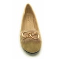 thumbnail image 4 of Victoria K Gold Bow Faux Fur Trim Ballerina Flats (Women), 4 of 5
