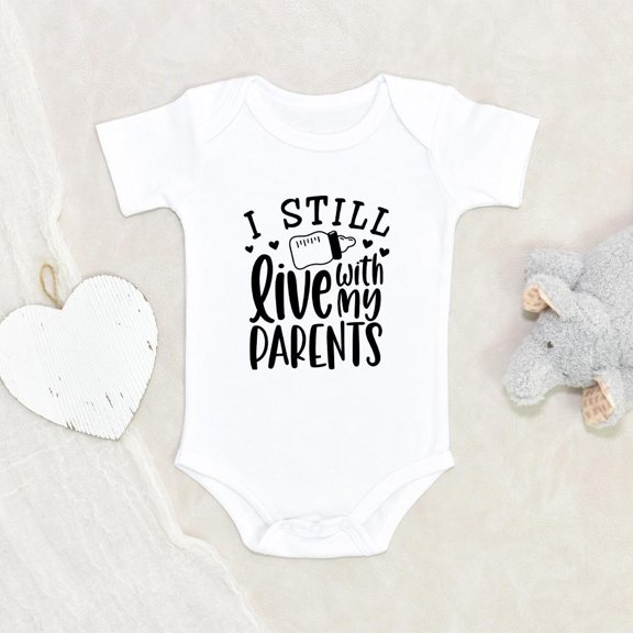Newbabywishes - Cute Living with Parents Baby Clothes for Boys and Girls - Funny Baby Clothing