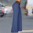 thumbnail image 6 of Chbgutlmr Pants for Women Crossed High Waisted Cutout Loose Casual Fall Straight Leg Trousers Fashion, 6 of 7