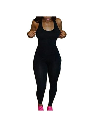 Outfmvch Bodysuits For Women Jumpsuit Women'S Short Sleeve Jumpsuit Bodysuit  Bodycon Shorts Solid Color Stretchy Onesie Romper Jumpsuits For Women  Dressy Black M 