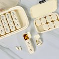 thumbnail image 3 of Weekly Medication Organizer with Daily Dose Compartments, Portable Sealed Pill Box for Travel & Daily Use, Durable Plastic Design, Small Size, Green Color, Large Capacity Storage for Pills and, 3 of 5