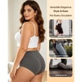thumbnail image 5 of Wealurre Women's Cotton Underwear, Mid-Rise Brief Panties Full Coverage Panties Soft Stretch 5-Pack, 5 of 8