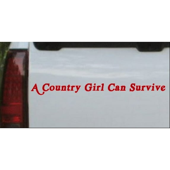 A Country Girl Can Survive acid font Car or Truck Window Decal Sticker