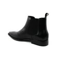 thumbnail image 2 of Men's Genuine Leather Black Chelsea Ankle Dress Casual Boots Almond Toe, 2 of 5
