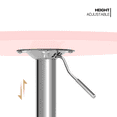 thumbnail image 4 of MoNiBloom Round Cocktail Bar Table with Metal Base, Tall Bistro Pub Table, Adjustable Height 27.5"-35.7" Counter Bar Table for Kitchen, Dining Room, Living Room, Pink, 4 of 8