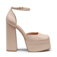 thumbnail image 4 of Zapatos de Plataforma con Tacón Grueso para Mujer DREAM PAIRS Nude Talla 9, 4 of 9