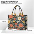 thumbnail image 3 of Large Capacity Tote Bag,Pioneer Flower Floral Print Pattern Handbag Fashion Luxury Tote Bag,15.7"x13"x 5.1" Inches,Laptop Compatible, 3 of 6