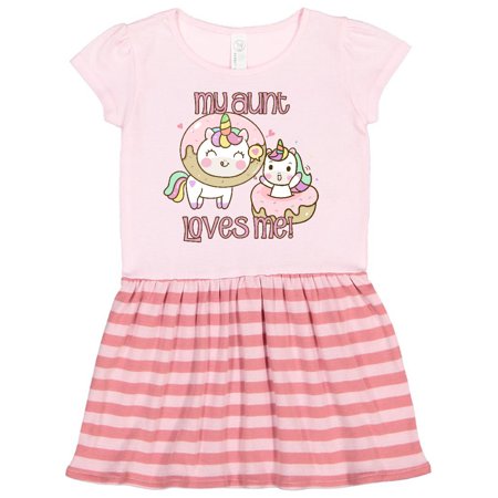 

Inktastic My Aunt Loves Me Unicorn Gift Toddler Girl Dress