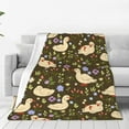 thumbnail image 2 of Country Ducks Flannel Throw Blanket - Soft Warm Cozy Lightweight Decorative Fuzzy Travel Outdoor for Couch or Bed, Perfect for Living Room Comfort, Ideal for Kids Boys Girls 80"x60", 2 of 6