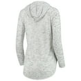 thumbnail image 3 of Women's Pressbox Gray Notre Dame Fighting Irish Space Dye Lace-Up V-Neck Long Sleeve T-Shirt, 3 of 3