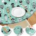 thumbnail image 4 of Cartoon Skull Pattern Round Fitted Tablecloth with Elastic Edge,Dining Table Cover Waterproof,Outdoor Round Tablecloth for Camping,Dining,Indoor and Outdoor, 4 of 7