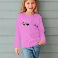 thumbnail image 5 of MeetoTime Girls Long Sleeve Tops Spring Fall Crewneck Printed Dressy Tunic Tops Children's Pullover Undershirt, 5 of 5