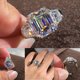 thumbnail image 1 of Moda princesa cuadrado diamante circón anillo amor compromiso anillo mujeres compromiso boda joyería regalo Wmkox8yii fajkfhkj2578, 1 of 9