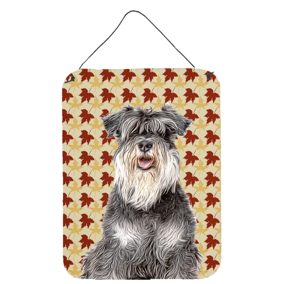 Fall Leaves Schnauzer Wall or Door Hanging Prints