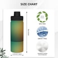 thumbnail image 3 of Yiaed Orange To Teal Gradient Print Sports Insulated Kettle Bottle Reusable Stainless Steel Insulated Cup, Outdoor Portable Casual Stainless Steel Insulation Cup, 3 of 7