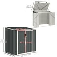 thumbnail image 3 of Outsunny 5ft x 3ft Garbage Bin Shed with Lockable Doors and Openable Lid, 3 of 10