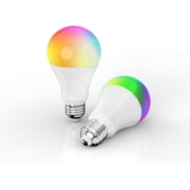 Smart Light Bulbs, 1600LM Smart Bulb Works with Alexa Apple Google Home, 13W 100W Equivalent RGBCW Color Changing Music Sync, Bluetooth 2.4GHz Wi-Fi 2700-6500K E26 A21 YANTON Light Bulbs 2 Packs