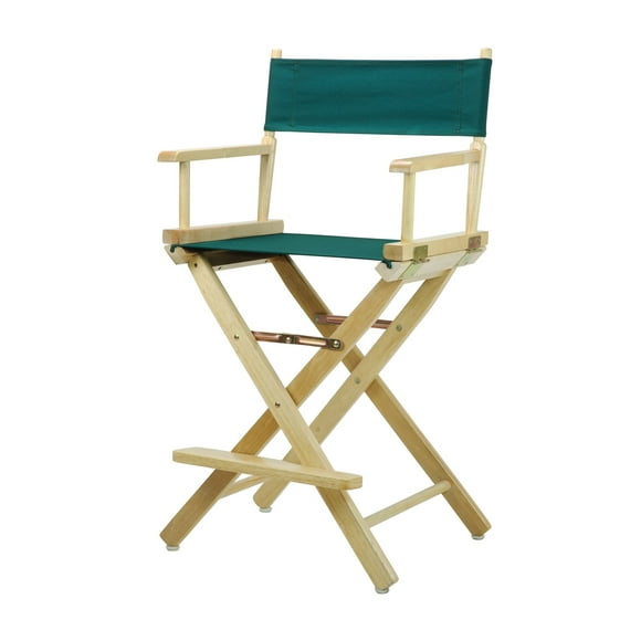 Casual Home 24" Director's Chair Natural Frame with Hunter Green Canvas, Counter Height