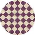 thumbnail image 1 of Ahgly Company Machine Washable Indoor Round Transitional Dark Raspberry Purple Area Rugs, 5' Round, 1 of 7