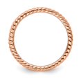 thumbnail image 2 of Auriga Fine Jewelry 925 Sterling Silver Rose-plated Twisted Ring for Women Size- 5, 2 of 6
