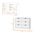 thumbnail image 4 of Miekor Furniture Dillon 4 Drawers Dresser, Chest of Drawers with 2 Cabinets W4US8697, 4 of 6