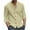 Khaki, variant on WREESH Men's Casual Button Down Shirt Cotton Linen Solid Round Neck Long Sleeve Shirt Blue